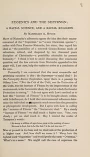 Tapa de Eugenics and the superman