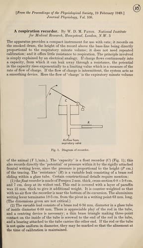 Tapa de A respiration recorder