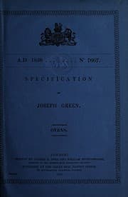 Tapa de Specification of Joseph Green