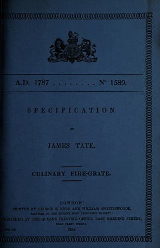 Tapa de Specification of James Tate