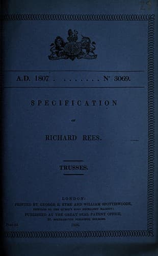 Tapa de Specification of Richard Rees