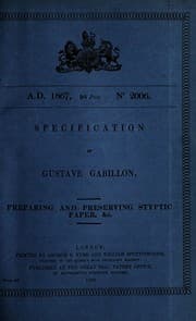 Tapa de Specification of Gustave Gabillon