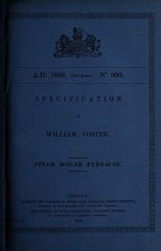 Tapa de Specification of William Foster