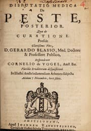 Tapa de Disputatio medica de peste, posterior