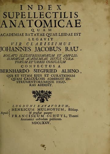 Tapa de Index supellectilis anatomicae