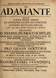 Tapa de Dissertatio inauguralis medica de adamante ...