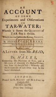 Tapa de An account of some experiments and observations on tar-water
