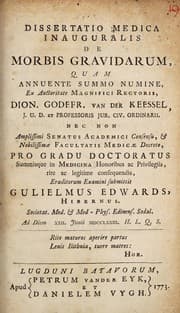 Tapa de Dissertatio medica inauguralis de morbis gravidarum ...