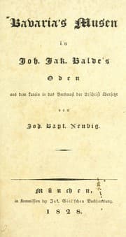 Tapa de Bavaria's Musen in Joh. Jak. Balde's Oden