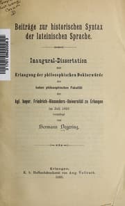 Tapa de Beiträge zur historischen Syntax der lateinischen Sprache