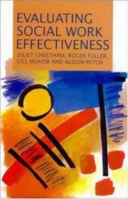 Tapa de Evaluating social work effectiveness