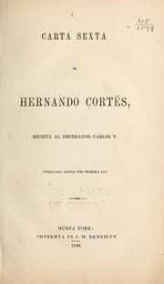 Tapa de Carta sexta de Hernando Cortés