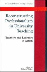 Tapa de Reconstructing Professionalism in University Teaching