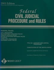 Tapa de Federal civil judicial procedure and rules