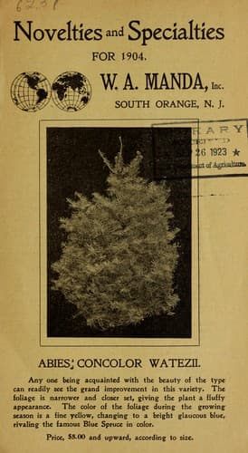 Tapa de Novelties and specialties for 1904