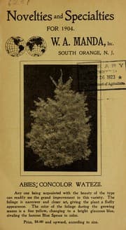 Tapa de Novelties and specialties for 1904