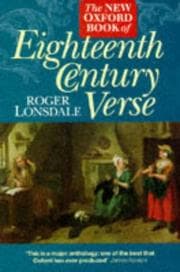 Tapa de The New Oxford book of eighteenth century verse