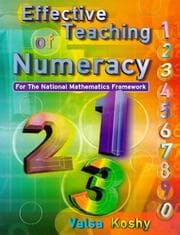 Tapa de Effective Teaching of Numeracy