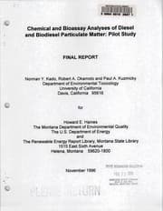 Tapa de Chemical and bioassay analyses of diesel and biodiesal particulate matter