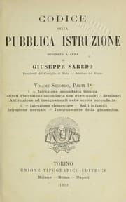 Tapa de Codice della pubblica istruzione ordinato