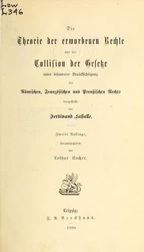 Tapa de Das system der erworbenen rechte.