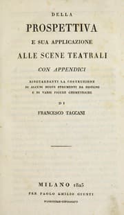Tapa de Della prospettiva e sua applicazione alle scene teatrali