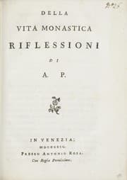 Tapa de Della vita monastica riflessioni
