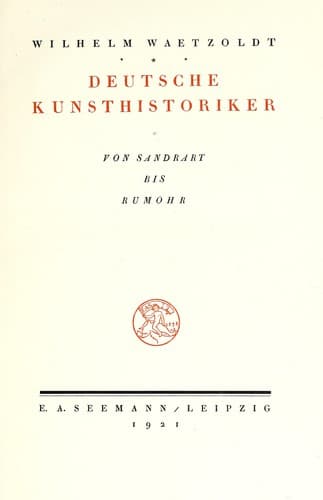 Tapa de Deutsche Kunsthistoriker