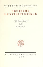 Tapa de Deutsche Kunsthistoriker