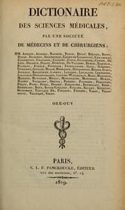 Tapa de Dictionnaire des sciences mďicales