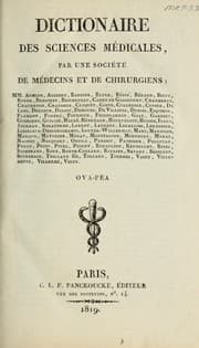 Tapa de Dictionnaire des sciences mďicales