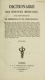 Tapa de Dictionnaire des sciences mďicales