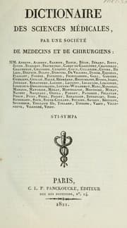 Tapa de Dictionnaire des sciences mďicales