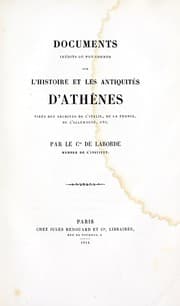 Tapa de Documents inédits ou peu connus sur l'histoire et les antiquités d'Athènes, tirés des archives de l'Italie, de la France, de l'Allemande, etc