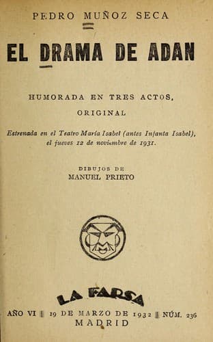 Tapa de El drama de Adán