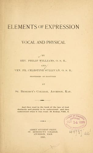 Tapa de Elements of expression, vocal and physical