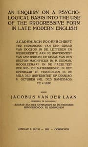 Tapa de An enquiry on a psychological basis into the use of the progressive form in late modern English
