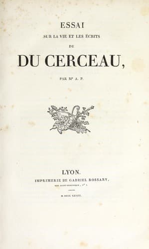 Tapa de Essai sur la vie et les écrits de Du Cerceau