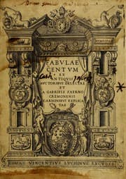 Tapa de Fabvlae centvm ex antiqvis avctoribvs delectae et a Gabriele Faerno Cremonensi carminibvs explicatae