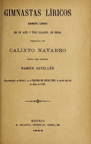 Tapa de Gimnastas líricos
