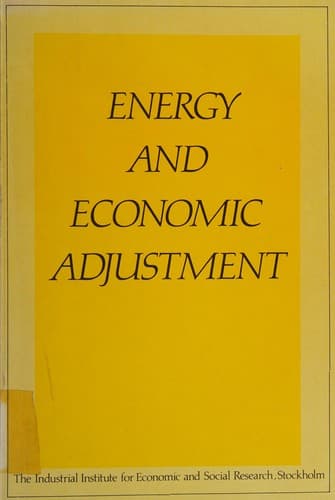 Tapa de Energy and economic adjustment