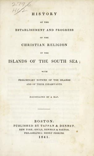 Tapa de History of the establishment and progress of the Christian religion in the islands of the South Sea