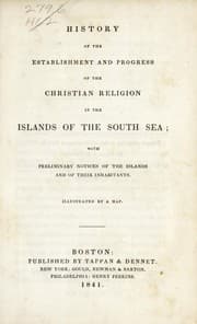 Tapa de History of the establishment and progress of the Christian religion in the islands of the South Sea