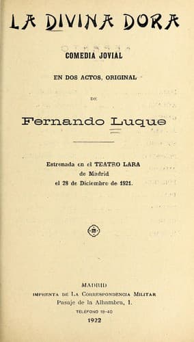 Tapa de La divina Dora