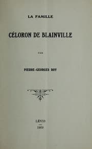 Tapa de La famille Celoron de Blainville