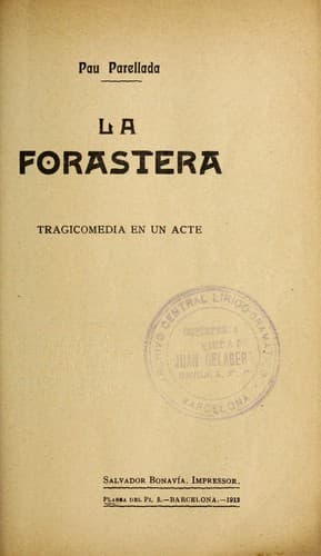 Tapa de La forastera