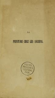 Tapa de La peinture chez les anciens