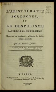 Tapa de L'aristocratie foudroyée, et le despotisme sacerdotal exterminé