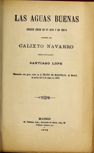 Tapa de Las aguas buenas