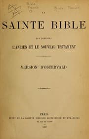 Tapa de La sainte Bible